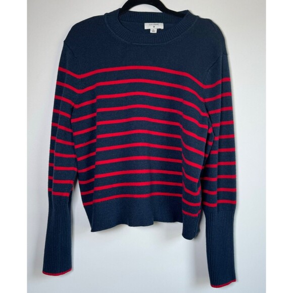 La Ligne x Target Sweater Women Extra Large Blue Striped Nautical Preppy Coastal - Picture 1 of 12